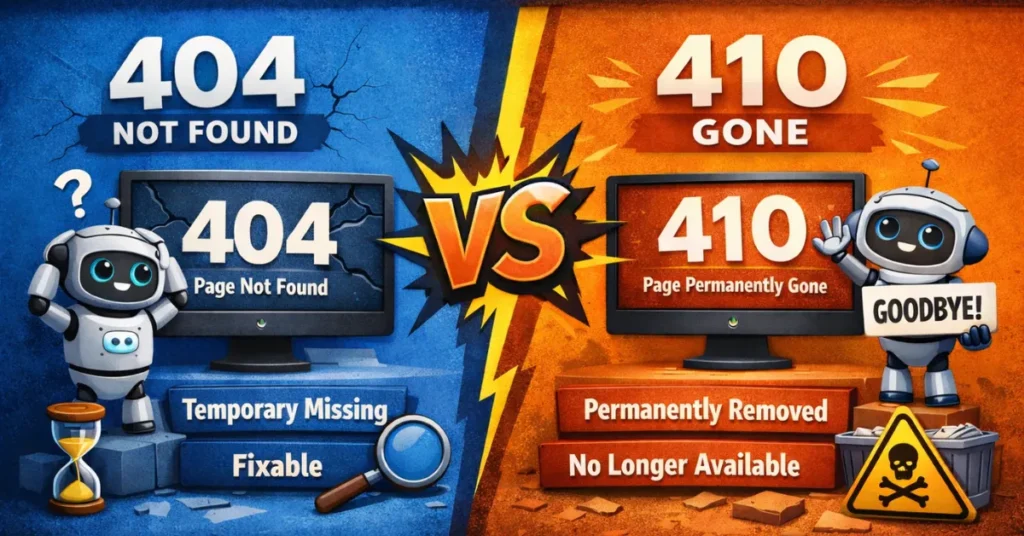 404 vs 410 for SEO