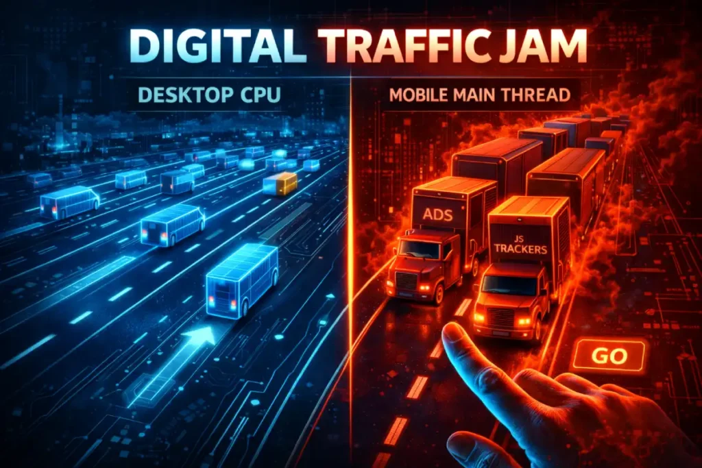 Digital traffic overload in a cyberpunk world