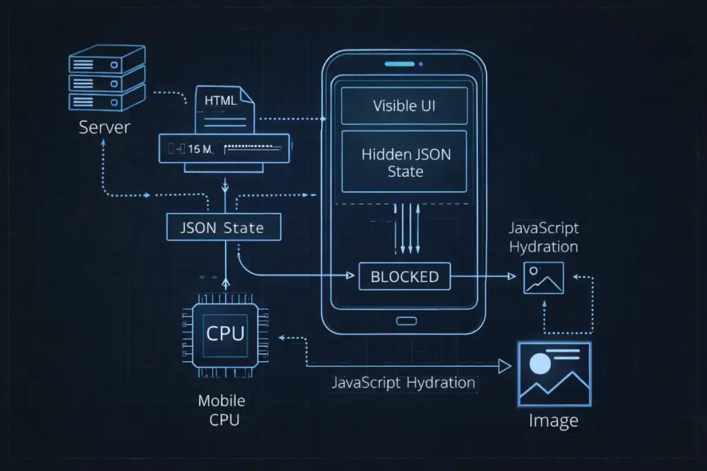 JavaScript hydration process blueprint