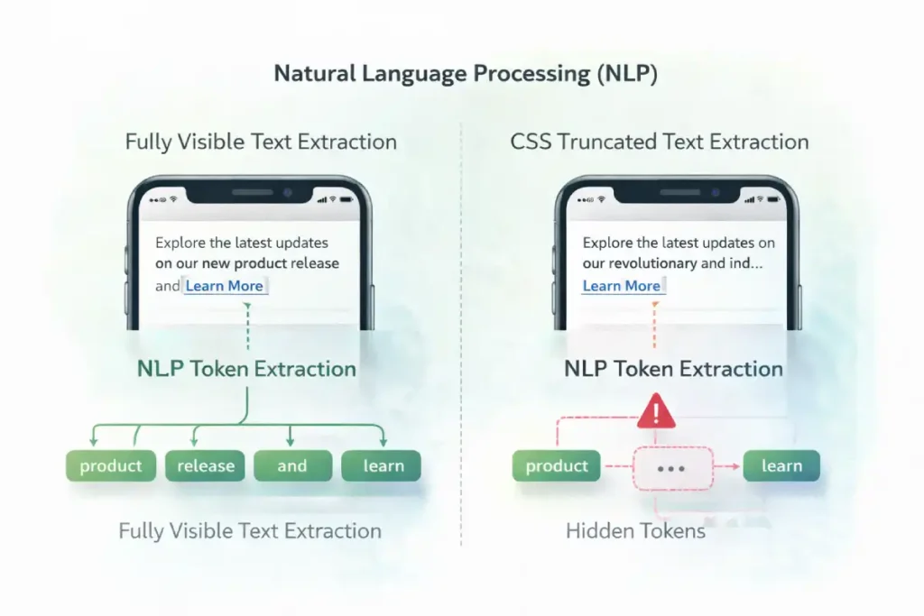 NLP token extraction comparison on mobile