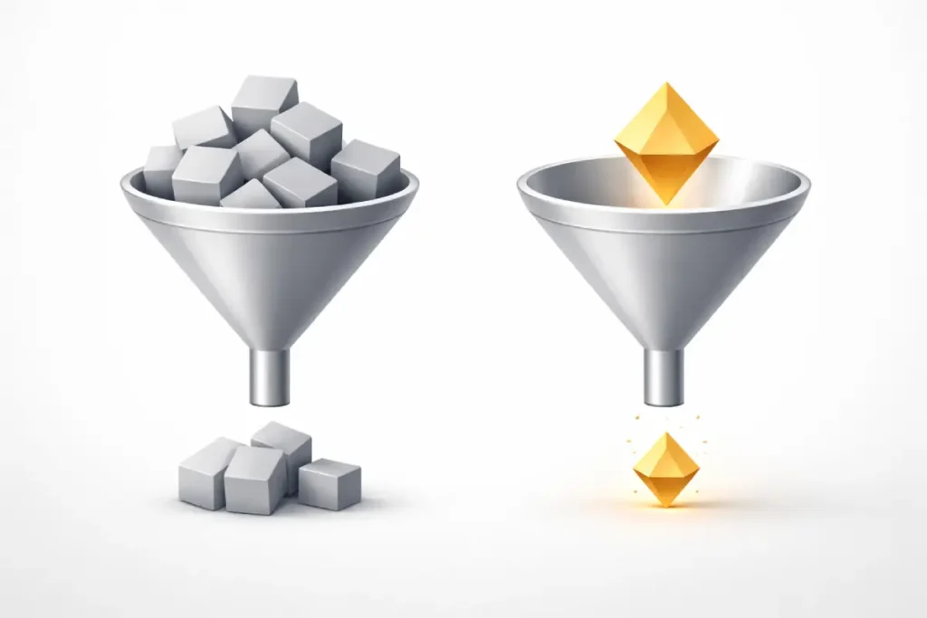 Content quality comparison: blocked vs. fluid