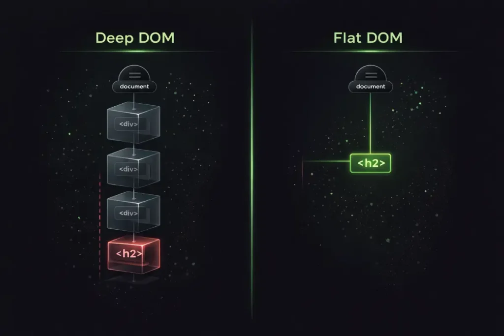Deep vs flat DOM structures