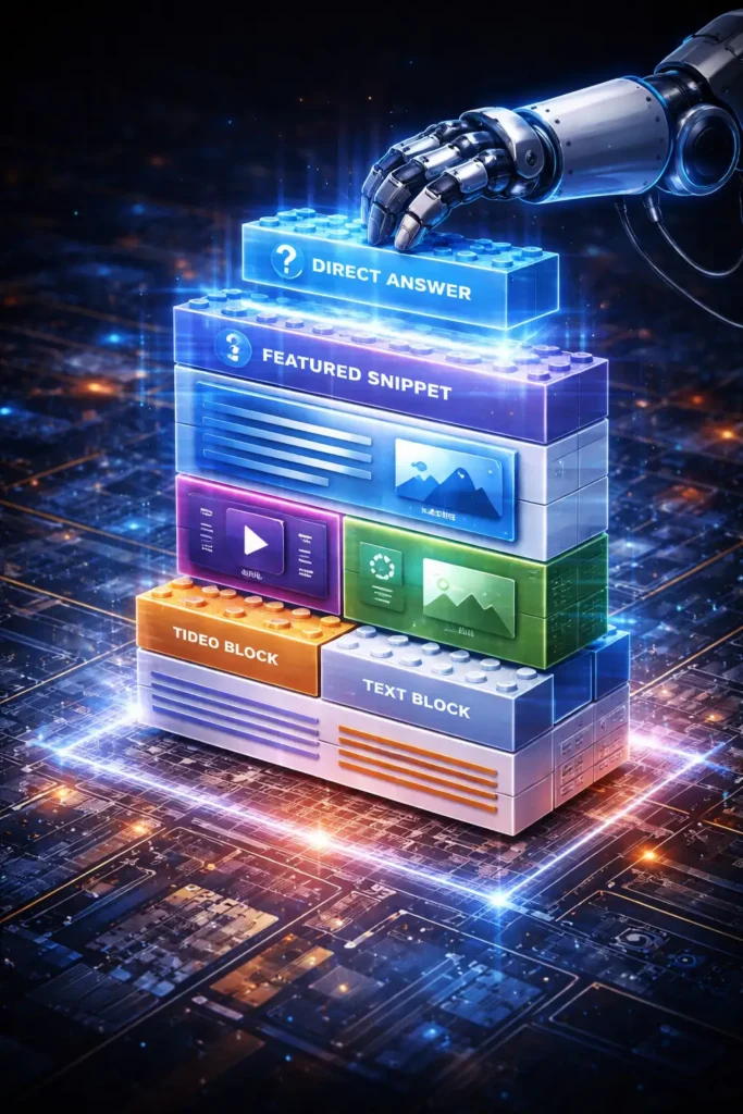 Futuristic modular webpage assembly