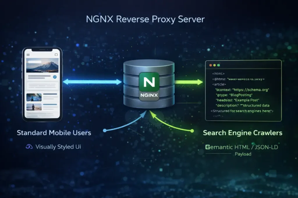 Nginx reverse proxy routing traffic