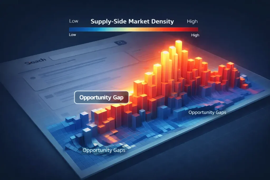 Supply-side market density heatmap analysis