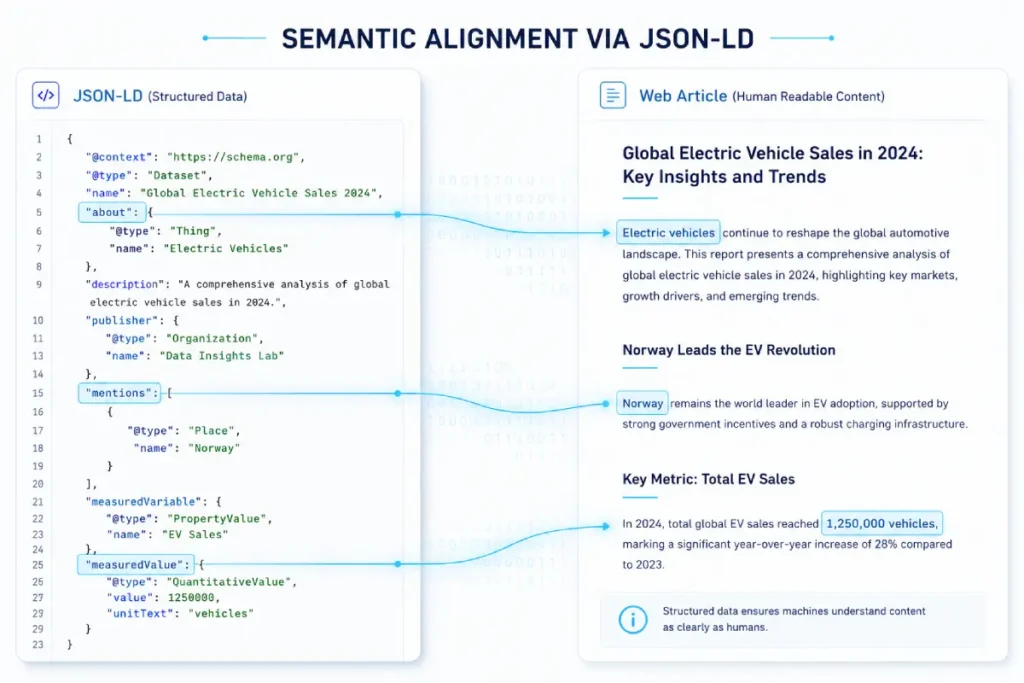 Semantic Alignment via JSON-LD
