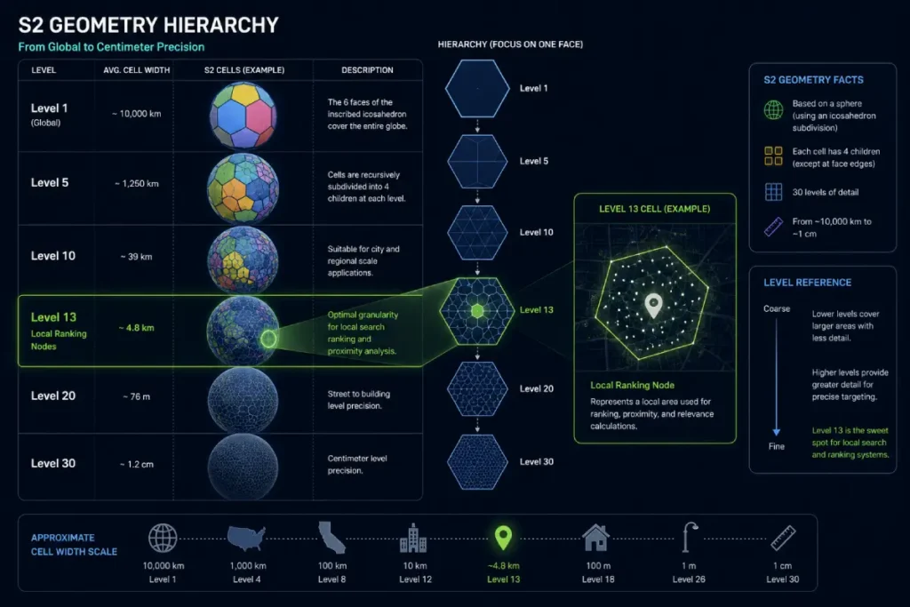 hierarchy of S2 cells