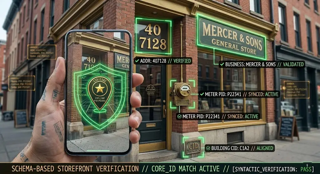 scanning a physical brick-and-mortar storefront