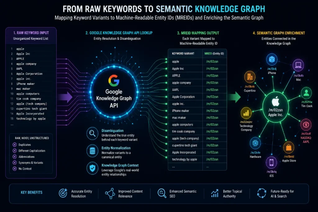 Google Knowledge Graph API lookup