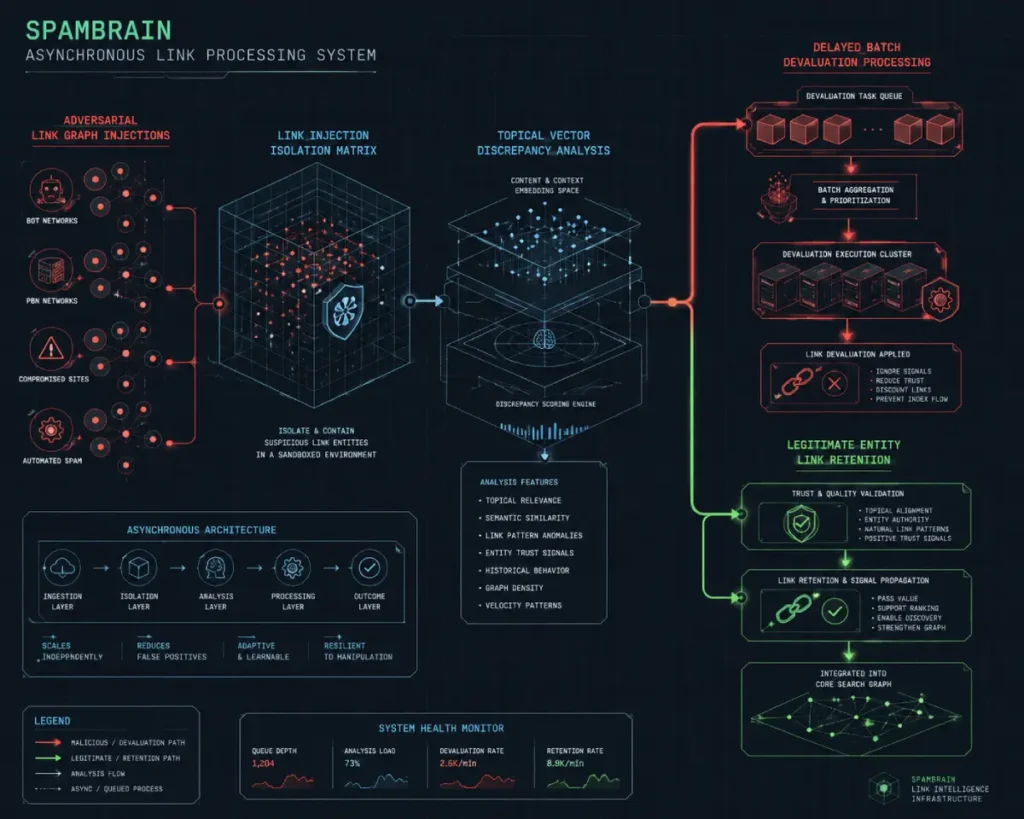 SpamBrain Asynchronous Link Processing System