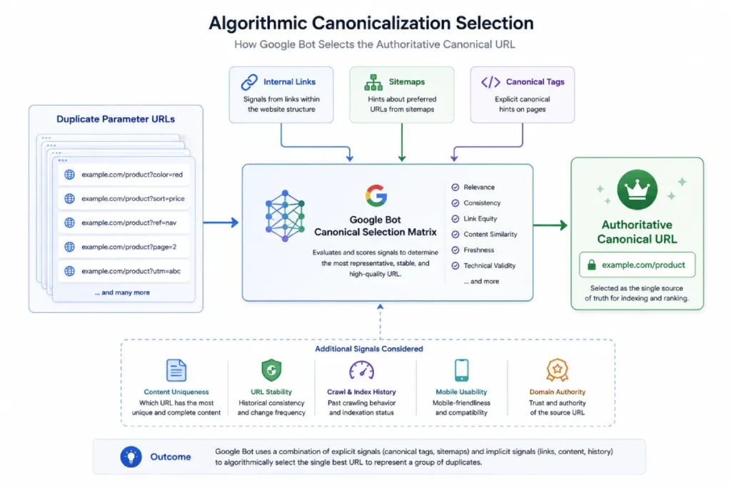 algorithmic canonicalization selection