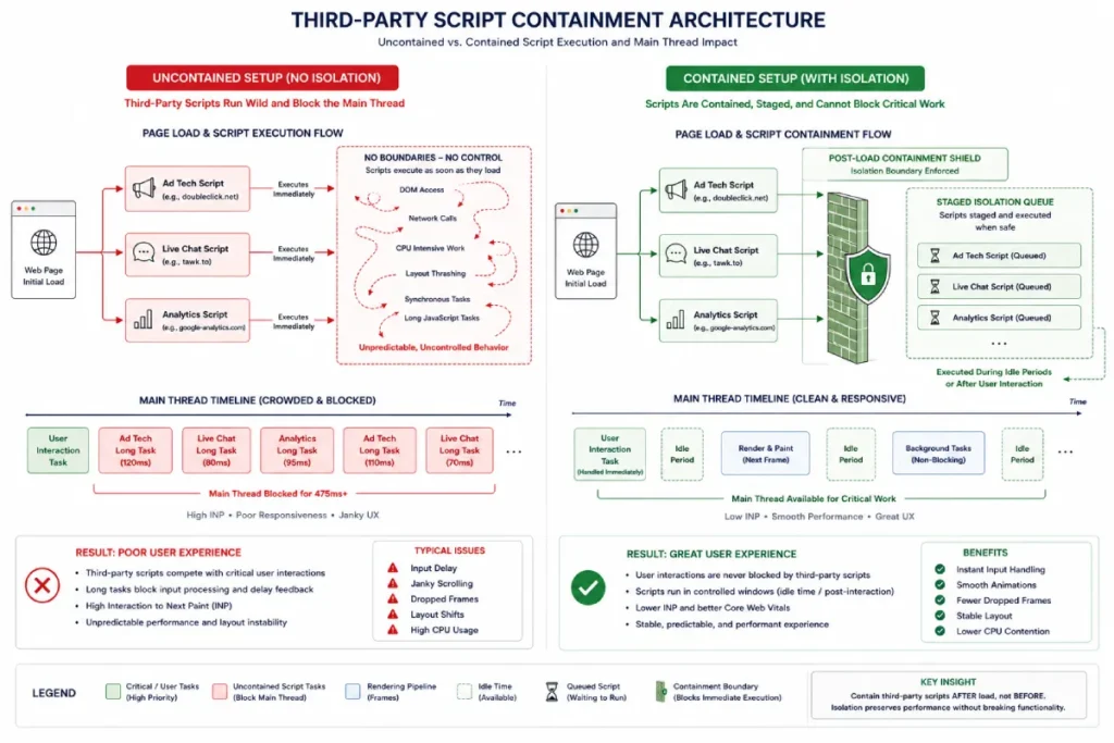 third-party script containment architecture