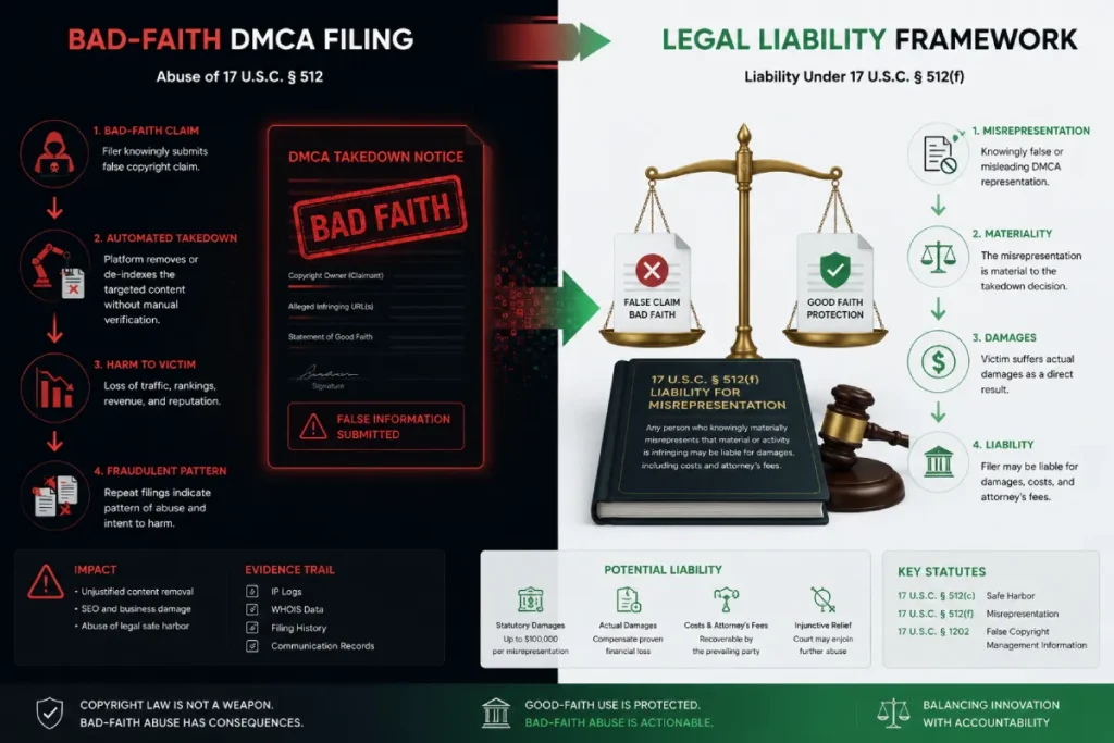DMCA Misrepresentation and Legal Remedies