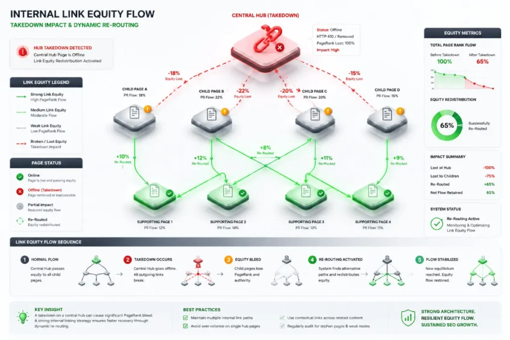 PageRank Bleed and Internal Equity Recovery