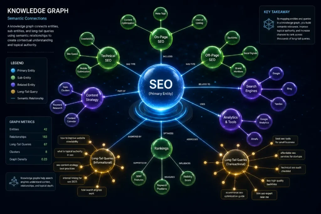 A 3D Knowledge Graph network diagram