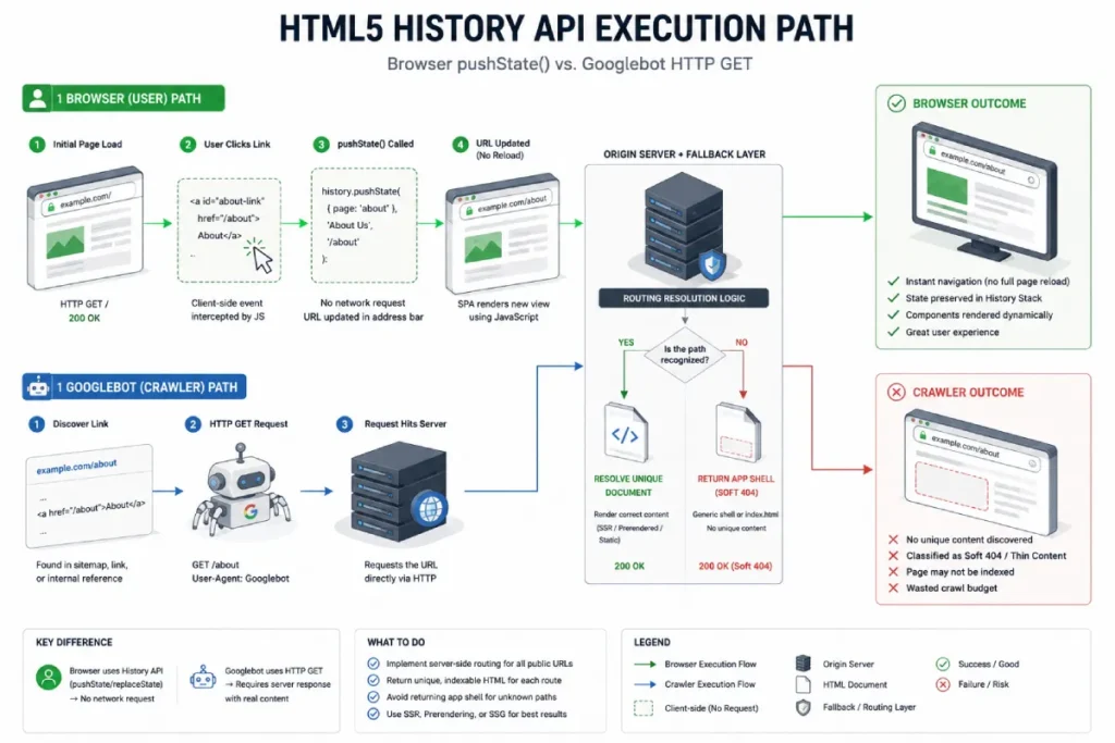 HTML5 History API execution path