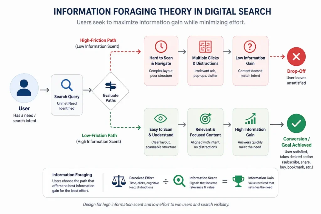 Information Foraging Theory in digital search