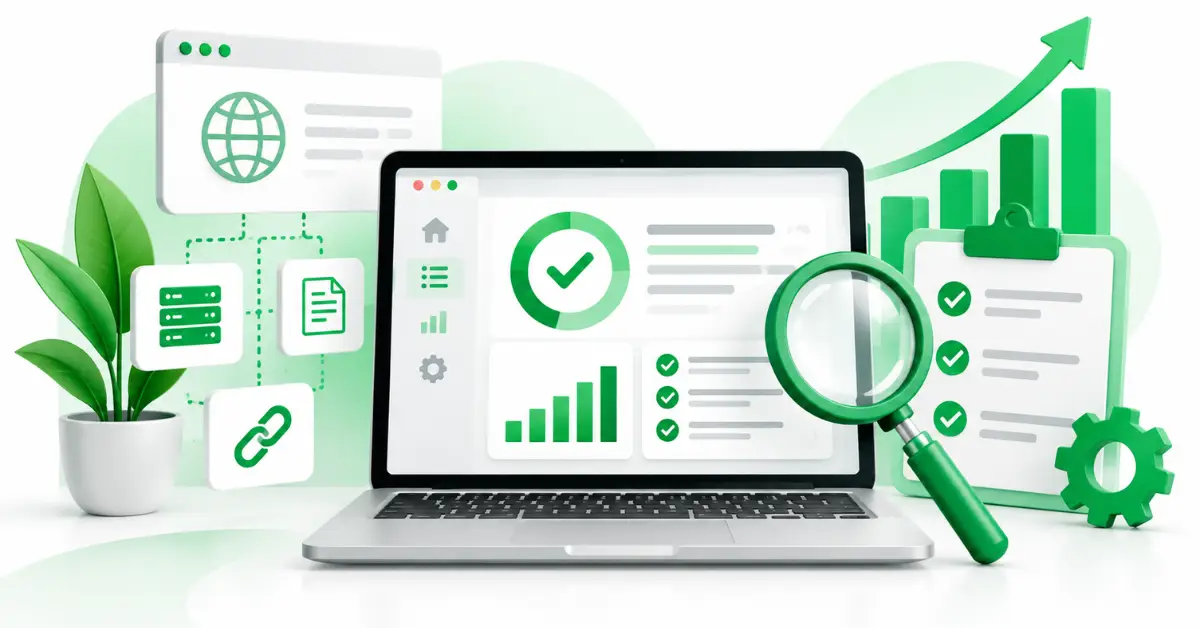 SEO audit service showing website diagnostics and prioritized technical SEO findings